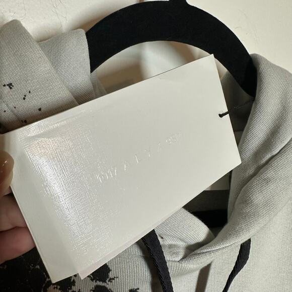 NEW 1017 ALYX 9SM Men's Hoodie Python Snake Print Gray Brown Sweatshirt Size XXL - Picture 6 of 16